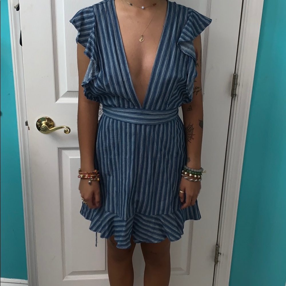 tobi blue striped dress